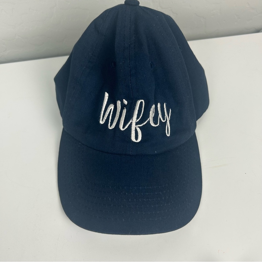wifey blue and white hat